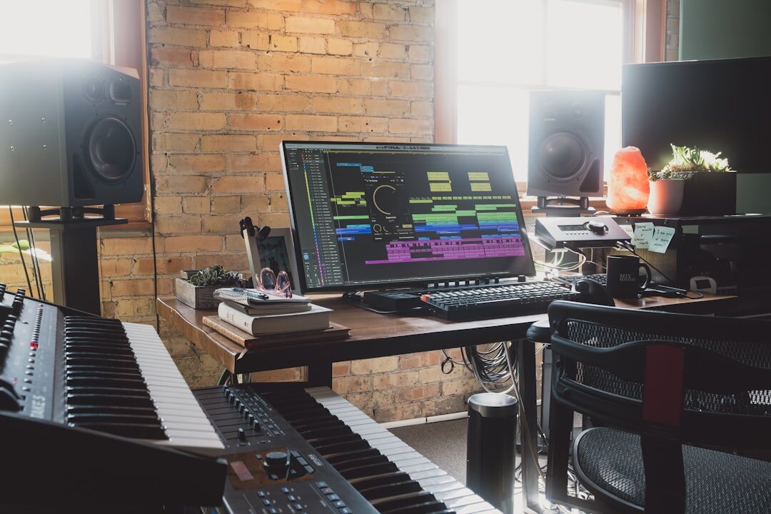 latino male artist in studio